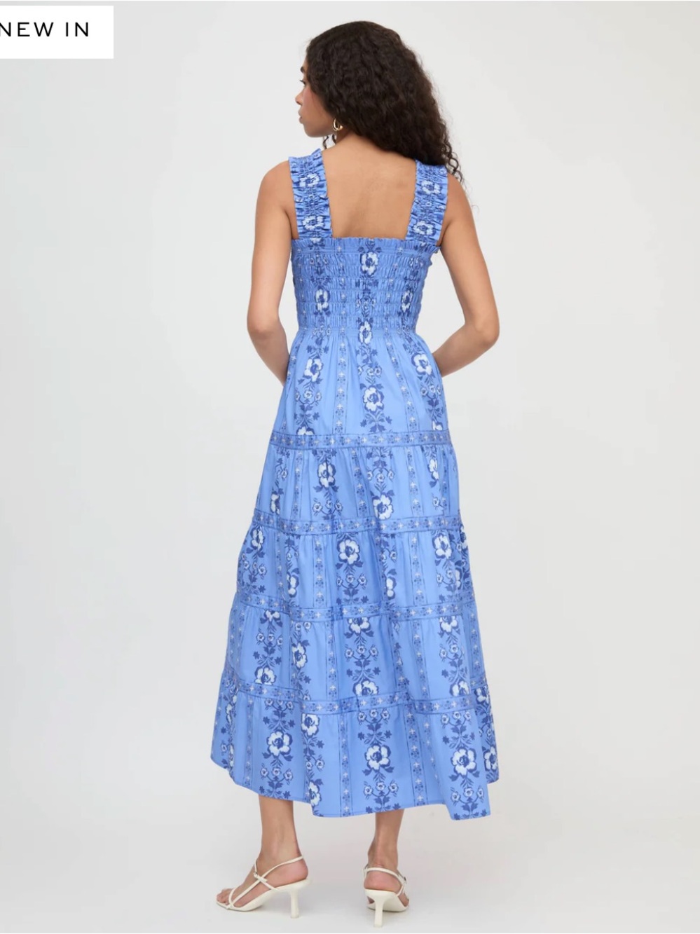 Hill House Home The Kimmy Nap Dress in Blue Arcadia Border Blue Size XL - Picture 3 of 4
